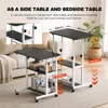 Mobiler Betttisch mit Rollen 40 × 80 × 56–82 cm, Produktbild-Vorschau 3