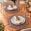 Tischset 2er Set Schoko rund 35 cm Ø Platzset abwaschbar Produktbild-Vorschau 2