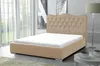 Polsterbett Schlafzimmerbett SULTAN Kunstleder Beige Produktbild-Vorschau 1