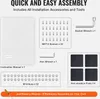 An image showing the assembly components and tools for a washing machine stand. Voir les images du produit