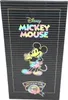A black box with a holographic design featuring Mickey Mouse and text. Voir les images du produit