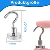 Magnethaken, 20 Stück Starke Magnete mit Haken, 22 lb+, Produktbild-Vorschau 4
