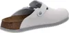 A side view of a single white Birkenstock clog. Produktbild-Vorschau