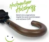 Eleganter Automatik Regenschirm Stockschirm mit Holzgriff Produktbild-Vorschau 4