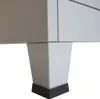 Close-up of a white furniture leg with a dark gray base. Produktbild-Vorschau