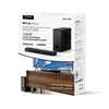 Product packaging for a soundbar system, showing the product components and key features. Produktbild-Vorschau