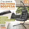 Poltrona sospesa ELONEO con struttura, comoda sedia a Anteprima dell’immagine prodotto 2