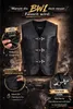 PAULGOS gilet in pelle biker cowl club waistcoat chopper Anteprima dell’immagine prodotto 8