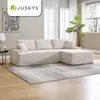 Juskys Sofa Coredo - Beige, moderne Couch aus Cord mit Produktbild-Vorschau 7