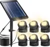 Sada 6 teplých bílých solárních světel pro jezírka LED LED Náhled obrázku produktu 1