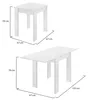 Uittrekbare eettafel Comer, 79/134 x 67 x 79 cm, wit Productafbeelding-voorbeeld 4