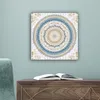 MuchoWow® - Leinwandbilder - Mandala - Blau - Bohème - Weiß Produktbild-Vorschau 4