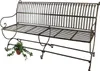 DanDiBo panca da giardino in metallo marrone resistente Anteprima dell’immagine prodotto 1