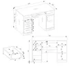 Schreibtisch Delta Anthrazit Weiss 120 Cm 3 Schubladen Produktbild-Vorschau 9