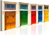 Vlies Leinwandbild - Colourful Doors 120x40 cm Städte Produktbild-Vorschau 1