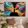 Leinwandbilder 120x80 cm - Kunst - Farbenfroh - Frau - Produktbild-Vorschau 2