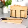 4x taglieri da cucina in legno di bambù in un supporto Anteprima dell’immagine prodotto 2