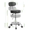 lot de 2 tabourets pivotants avec dossier Tabouret à Voir les images du produit 2