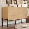 Credenza Merax con texture 3D e 6 cassetti, effetto legno,  Anteprima dell’immagine prodotto 4