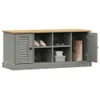vidaXL Schuhbank VIGO Grau 106x35x45 cm Massivholz Kiefer - Produktbild-Vorschau 4