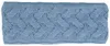 Zopfstrick-Stirnband mit Fleecefutter von Hut-Breiter in blau