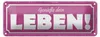 Blechschild Spruch 27x10cm genieße dein Leben Dekoration Produktbild-Vorschau 1