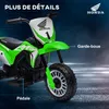 HOMCOM Moto cross électrique pour enfant, licence Honda Voir les images du produit 7
