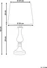 BELIANI Tischlampe Silber Metall 51 cm Stoffschirm Produktbild-Vorschau 7