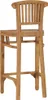 vidaXL Barhocker Teak Massivholz Produktbild-Vorschau 3