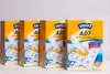 Four boxes of Swirl vacuum cleaner bags are lined up on a white surface against a white background. Produktbild-Vorschau