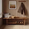 Banco d'ingresso in legno massello, lungo 140 cm, in stile Anteprima dell’immagine prodotto 5