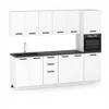 ULWEHOME | Küchenzeile 260 cm Mattweiß, Küchenmöbel-Set Produktbild-Vorschau 2