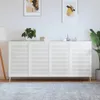 vidaXL Schranktüren Lamellen-Design 4 Stk Weiß 99,3x59,4 cm Produktbild-Vorschau 2