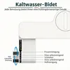 Bidet, Ultra-Slim Nicht Elektrisch Bidet Einsatz für Produktbild-Vorschau 4