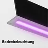 A close-up view of a product with a purple light emanating from it, with text below. Produktbild-Vorschau