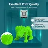 A 3D printed lion model with a close-up inset, and marketing text about print quality and specifications. Náhľad obrázku produktu