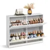 VASAGLE Schuhschrank 4 Klappen, Schuhkipper, Schuhregal, Produktbild-Vorschau 3