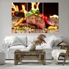 Bild auf Leinwand - Leinwandbild - Essen Holz Feuer Steak - Produktbild-Vorschau 6
