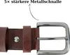 Pánský opasek z pravé kůže o šířce 4 cm - kožený opasek k Náhled obrázku produktu 6