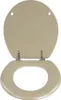 A toilet seat and lid are shown open, viewed from above. Produktbild-Vorschau
