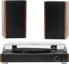 A turntable and two speakers are displayed against a white background. Náhľad obrázku produktu