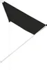 A black retractable awning is mounted on a white wall, extending diagonally. Náhled obrázku produktu