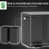HOMCOM Kosz na śmieci 2 x 15 l, system segregacji odpadów, Podgląd zdjęcia produktu 7