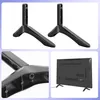 A collage of images showing TV stand feet, a close-up of the stand's connection point, and the back of a TV with the stands attached. Náhled obrázku produktu
