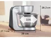 Bosch Serie 4 MUM 5, 3,9 l, Bílá, Knoflíky, Otočné, 1,1 m, Náhled obrázku produktu 2