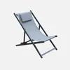 A gray sling chair with a headrest is shown against a light gray background. Anteprima dell’immagine prodotto