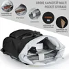 TAN.TOMI Rolltop Rucksack 15,6 Zoll Laptopfach Schwarz Produktbild-Vorschau 3