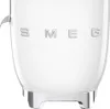 Close-up of the bottom part of a white appliance with the brand name "SMEG" embossed in silver. Anteprima dell’immagine prodotto