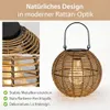 Formano Solarlaterne Garten LED Metall 19 cm Rattan-Optik Produktbild-Vorschau 4