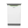 A white and gray air purifier with a green light strip on top, shown against a white background. Produktbild-Vorschau